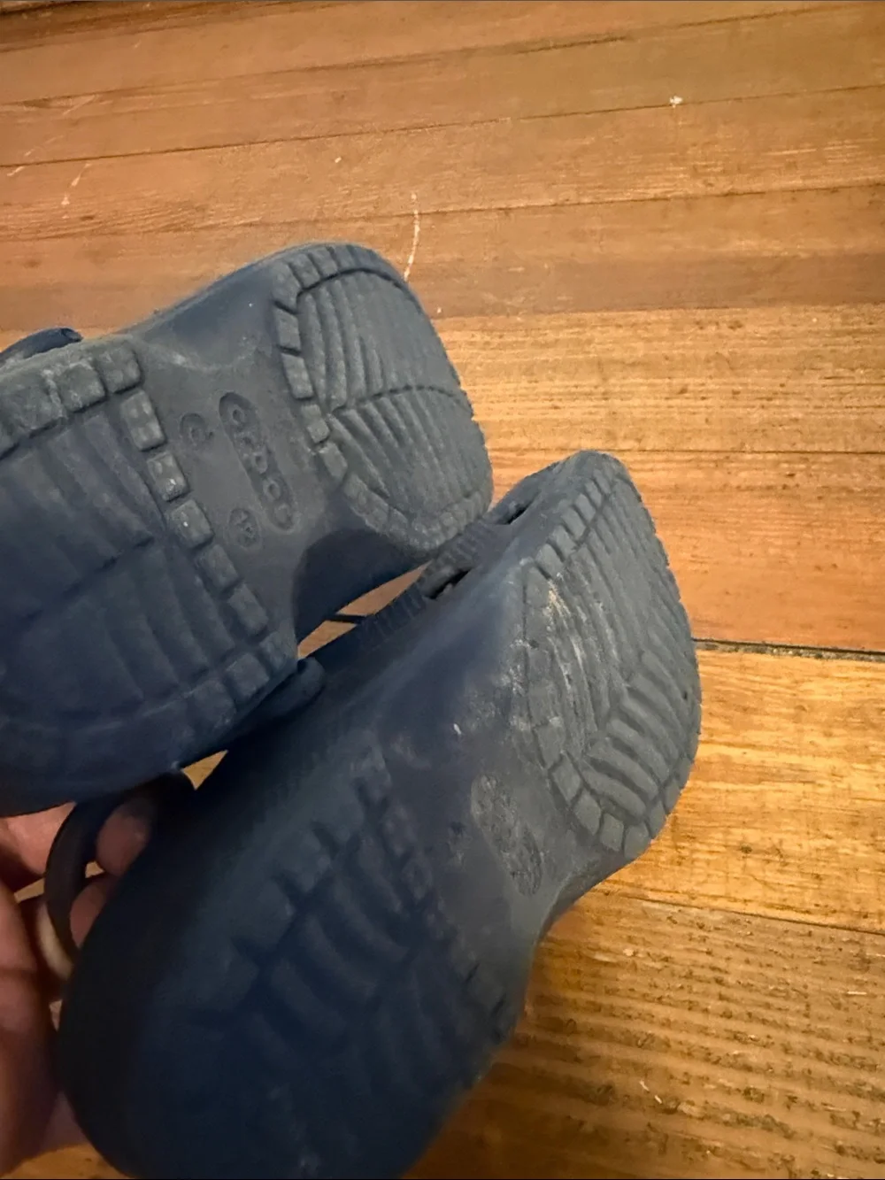 CROCS Kids Navy Blue Classic Clog Sandals